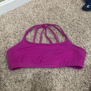 NWOT Athleta Magenta Bikini Top size L